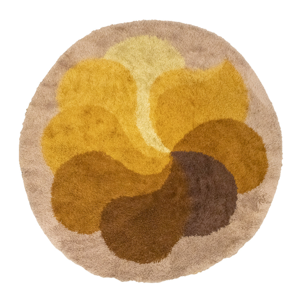 Orange and Brown Round "Flower" Desso Carpet