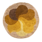 Orange and Brown Round "Flower" Desso Carpet