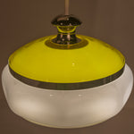 White and Yellow Space Age Pendant Lamp