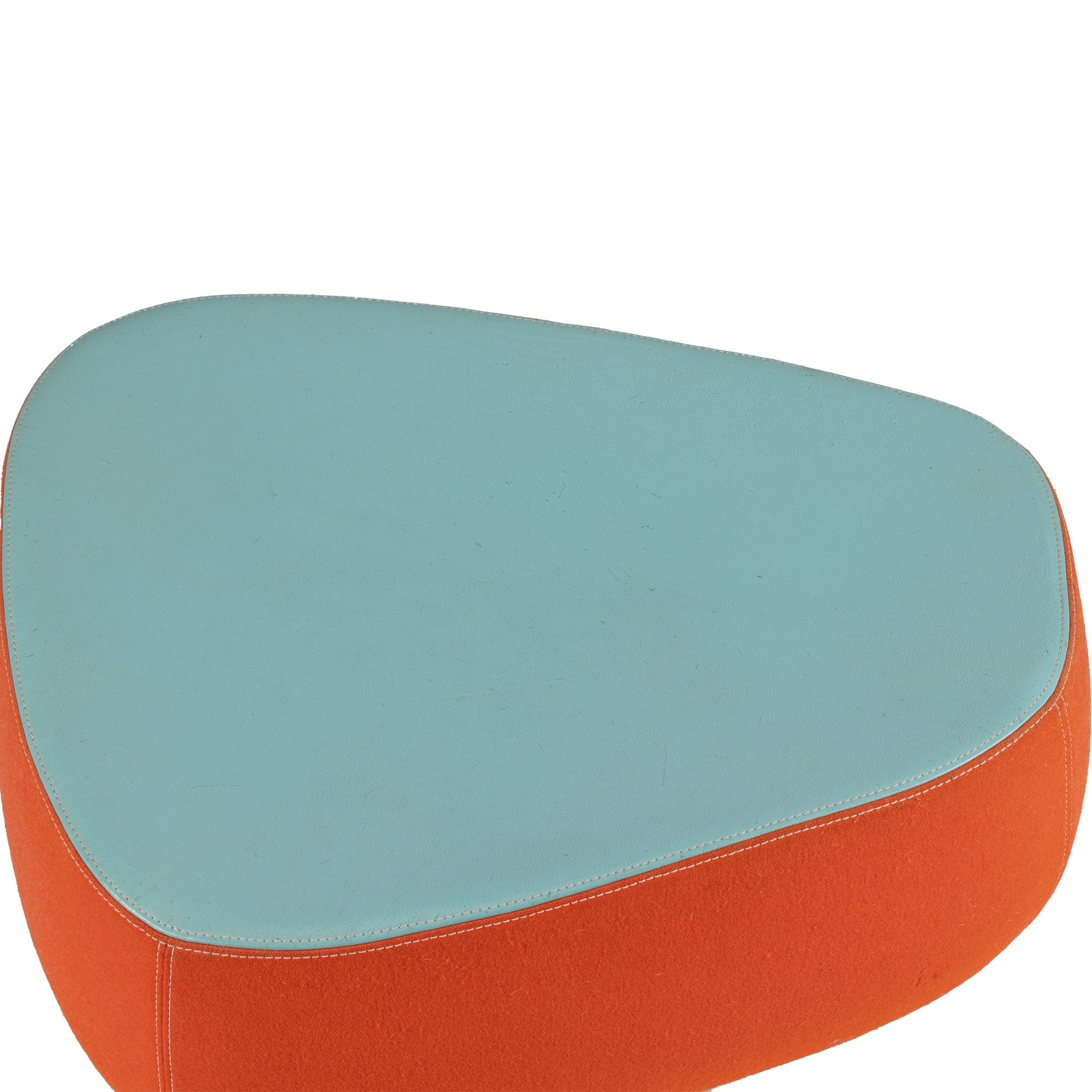 Red and Turquoise Fjord Medium Ottoman/Footstool by Patricia Urquiola for Moroso