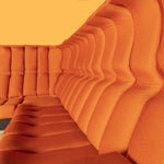 Orange Interlübke Highback Space Age Seating Corner
