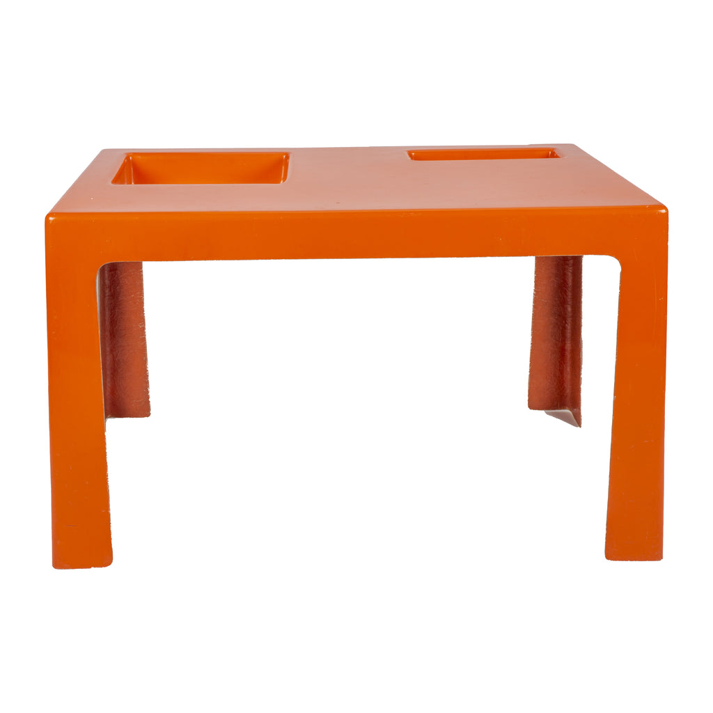 Orange Fiberglass Coffee Table in the Style of Marc Berthier