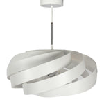 White Metal Spiral Pendant Lamp 50 cm