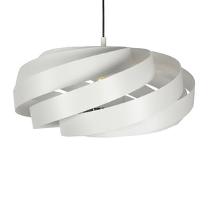 White Metal Spiral Pendant Lamp 50 cm