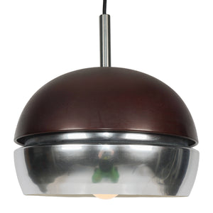 Brown and Chrome 60s Erco Space Age Pendant Lamp