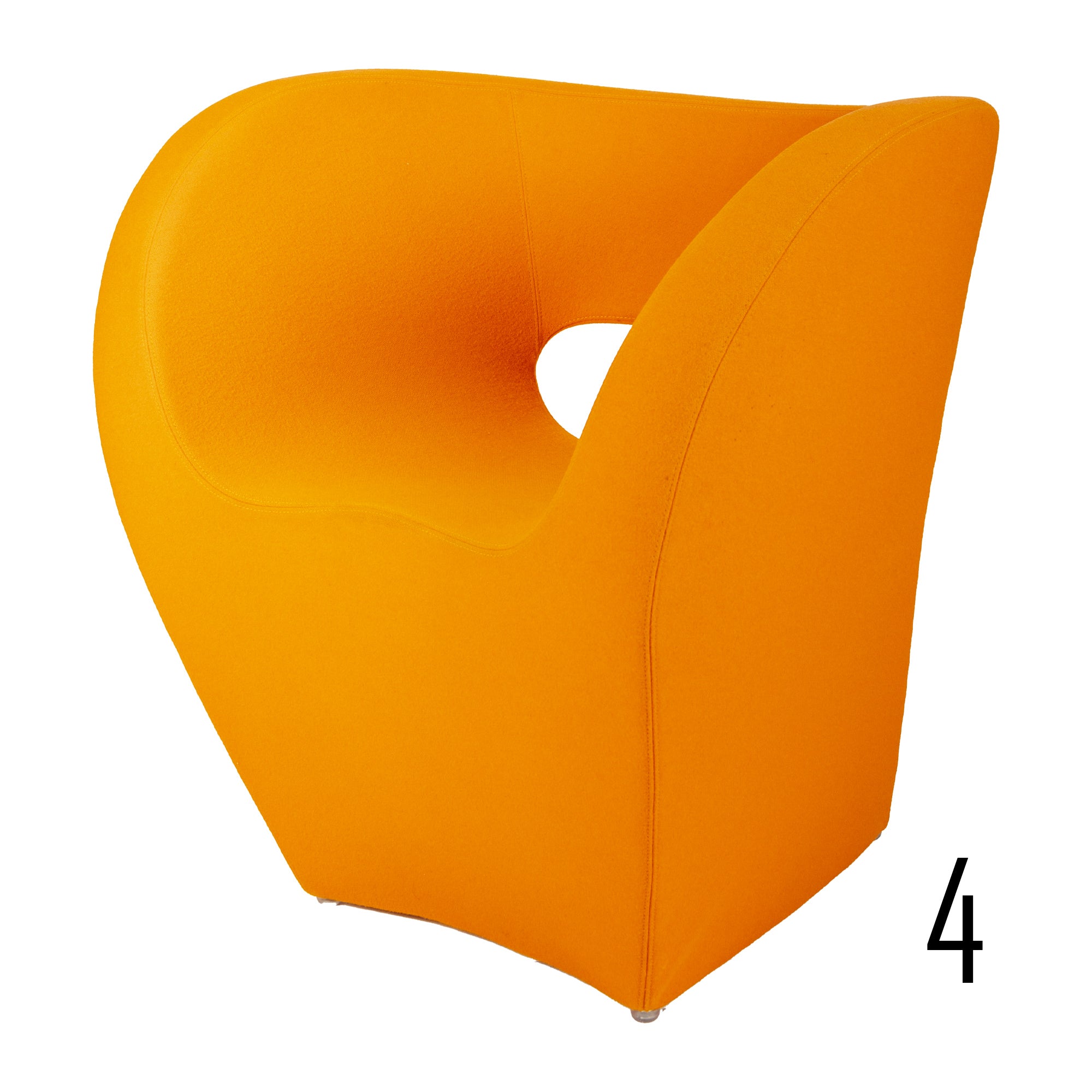 Orange Little Albert Armchair by Ron Arad for Moroso