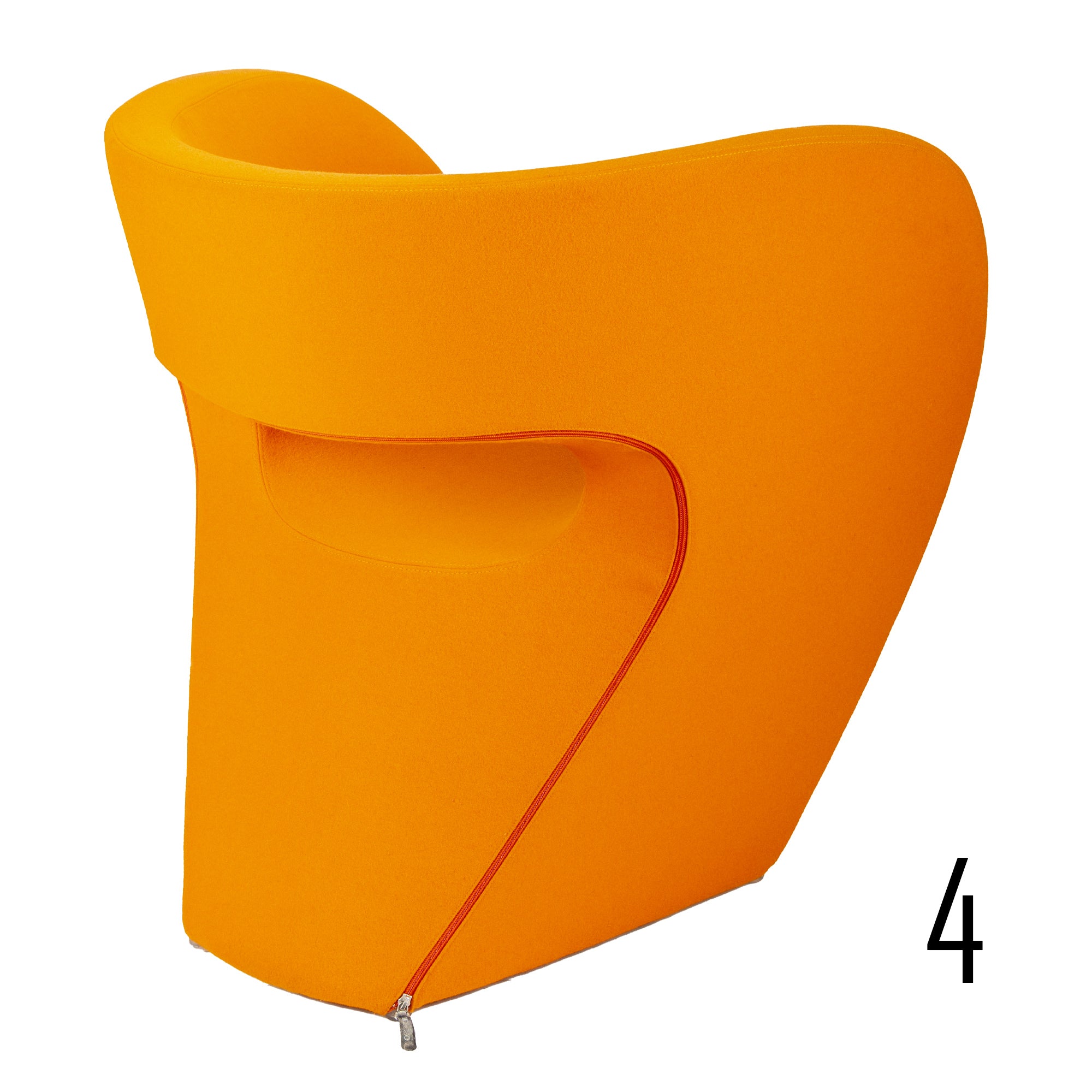 Orange Little Albert Armchair by Ron Arad for Moroso