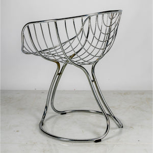 Chrome Pan Am Chair by Gastone Rinaldi for Rima