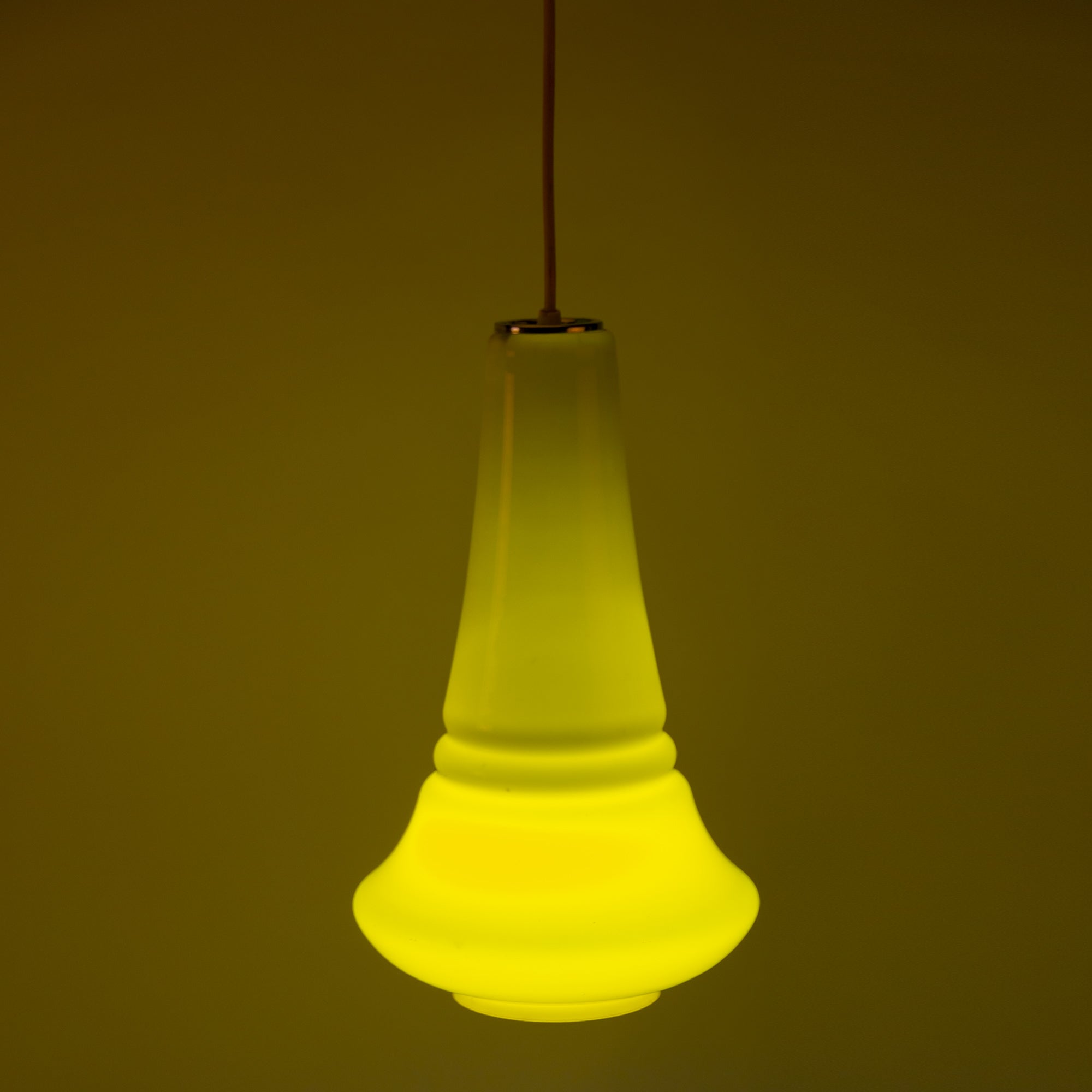 Yellow 'Cone' Peil & Putzler Pendant Lamp
