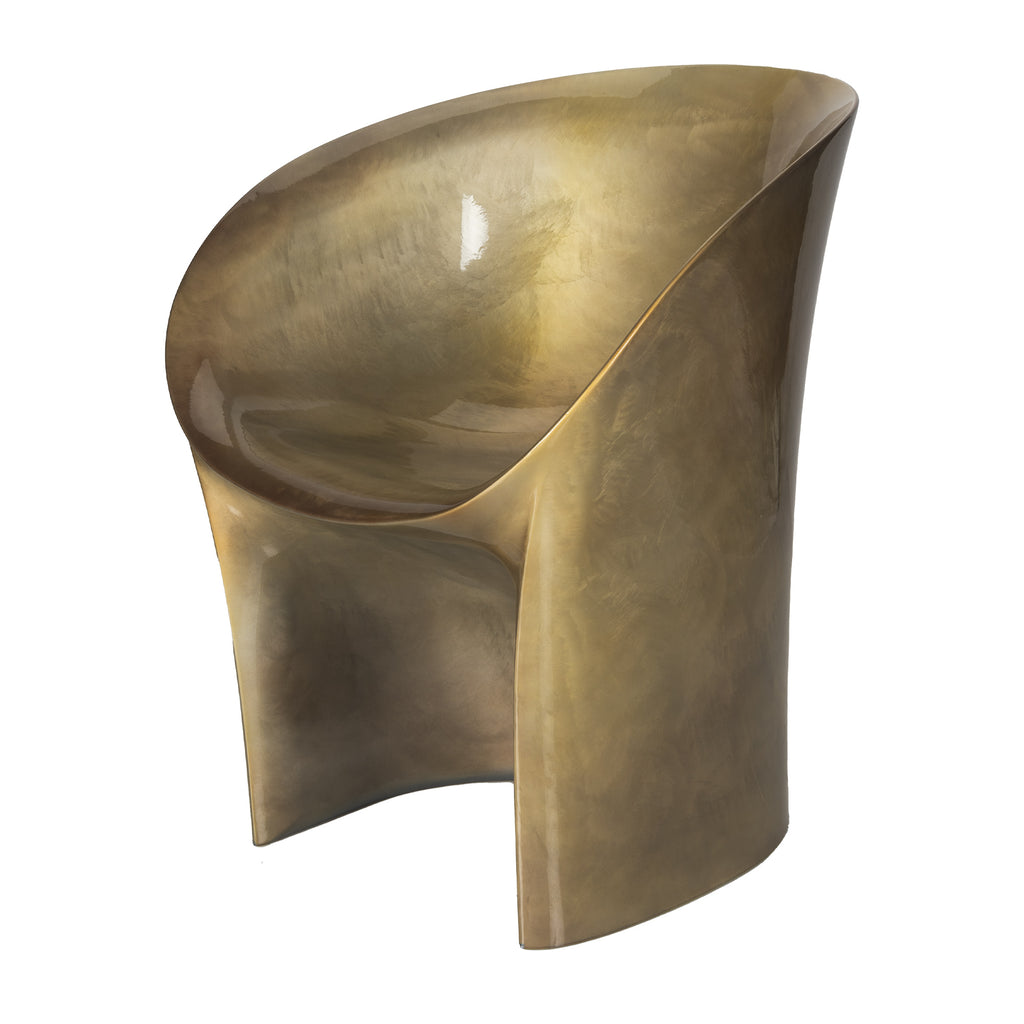 Gold Metallic Moon Armchair by Tokujin Yoshika for Moroso (limited edition)