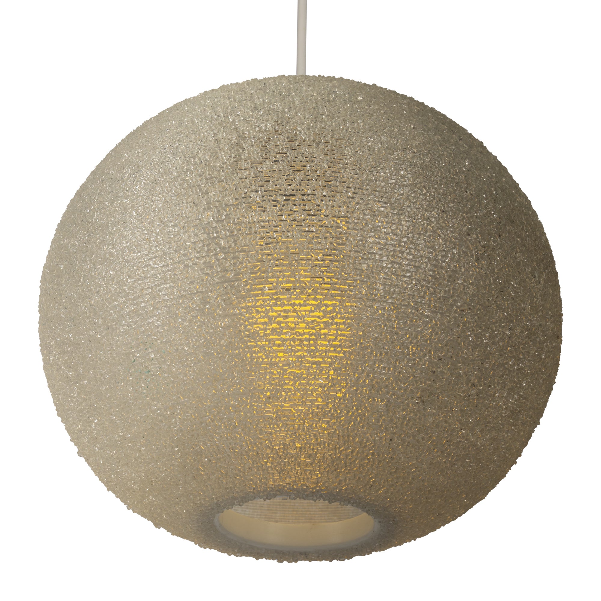 White Sugarball Pendant Lamp by John & Sylvia Reid for Rotaflex