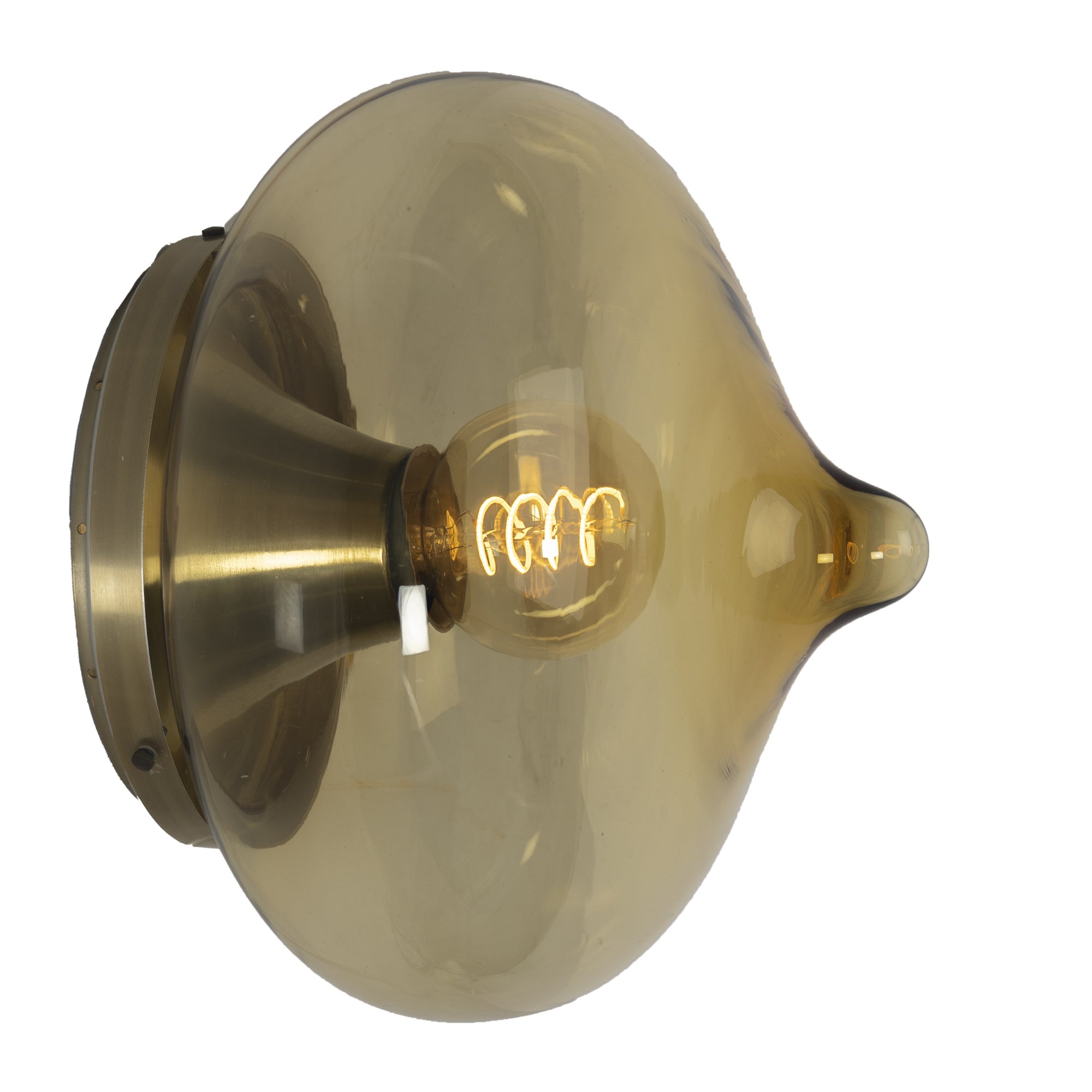 Brown Glass Drop Lamp for Dijkstra Lampen